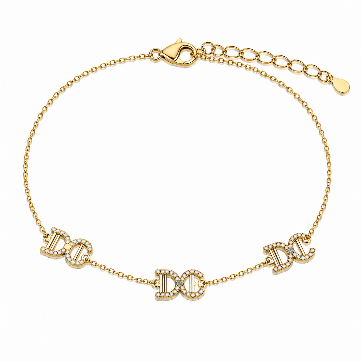 Gold Double-C Bracelet – Elegant Signature Design