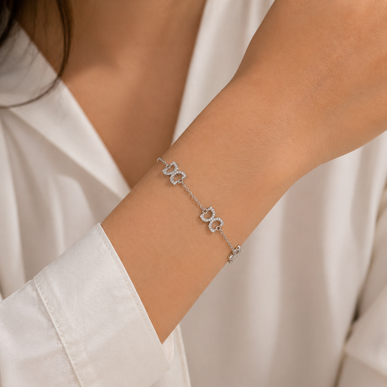 Silver DC Bracelet – Modern Icon Design