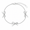 Silver Bow Bracelet – Elegant Feminine Design