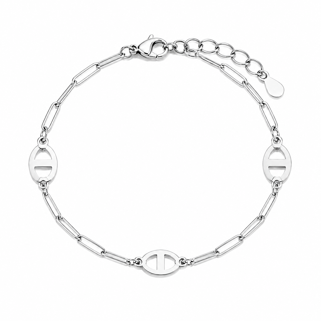Silver Link Bracelet – Modern Minimal Elegance
