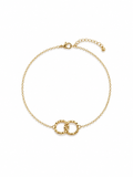 Gold Plated Double Circle Bracelet – Minimal Elegant Design