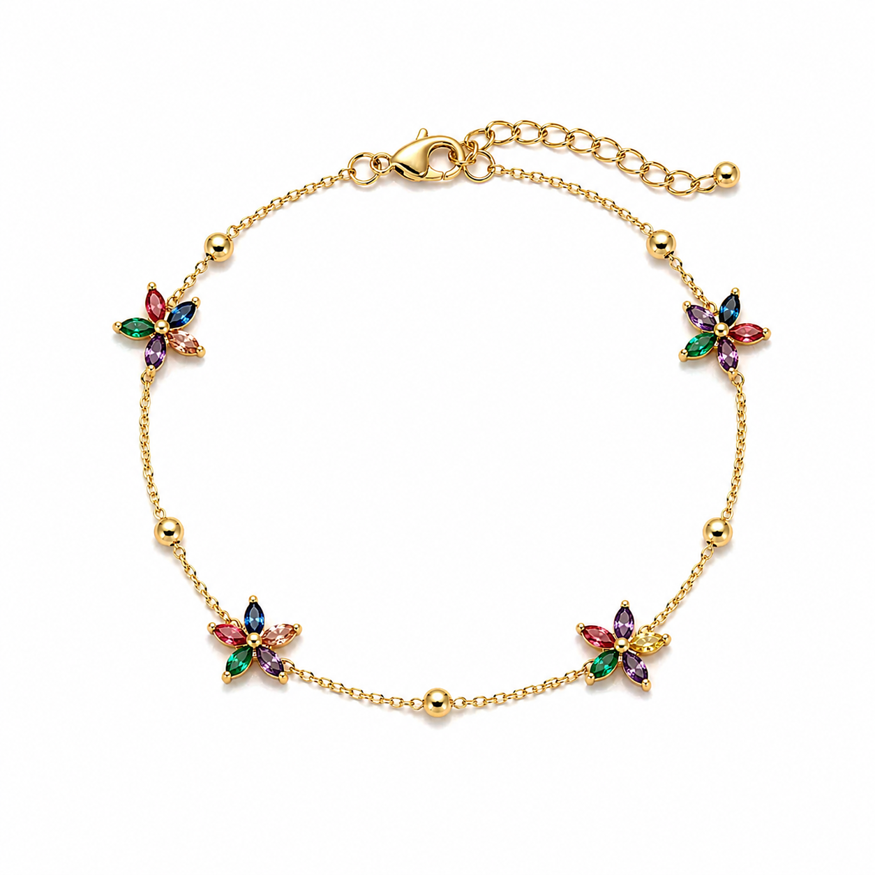 Colorful Flower Bracelet – Playful Luxury Design