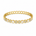 Gold Honeycomb Bangle
