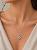 Silver Clover Pendant Necklace