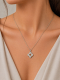 Silver Clover Pendant Necklace