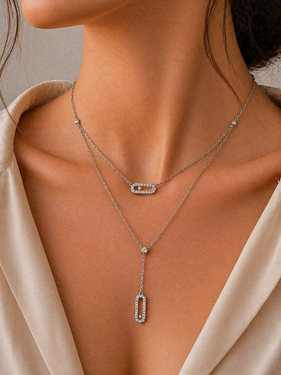 Silver Layered Necklace