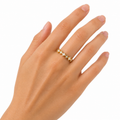 Gold Clover Crystal Ring