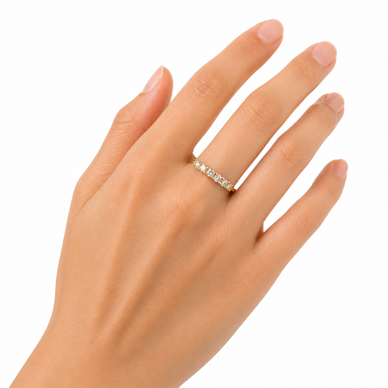 Gold Crystal Line Ring