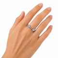 Silver Double Charm Ring