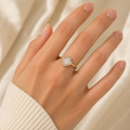 Gold Clover Crystal Ring