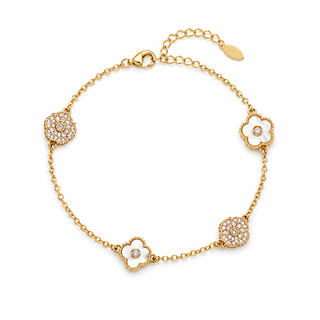 Gold Floral Bracelet – Elegant Luxury Touch