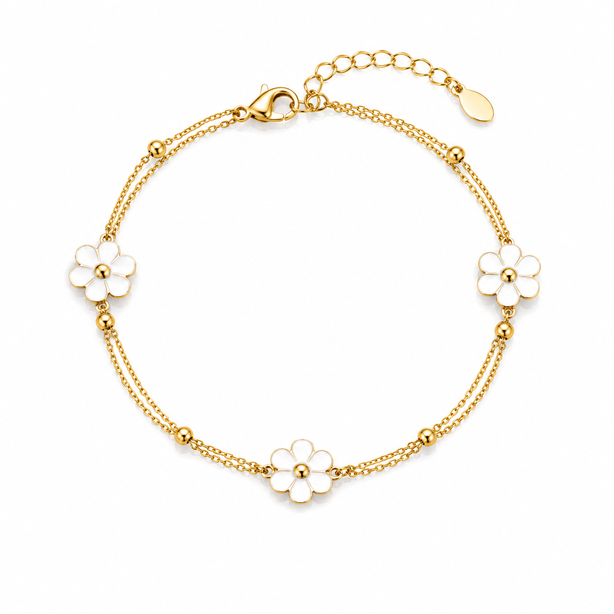 Gold Daisy Bracelet – Soft Elegant Touch
