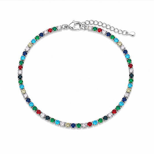Multi-Color Tennis Bracelet – Vibrant Elegant Design