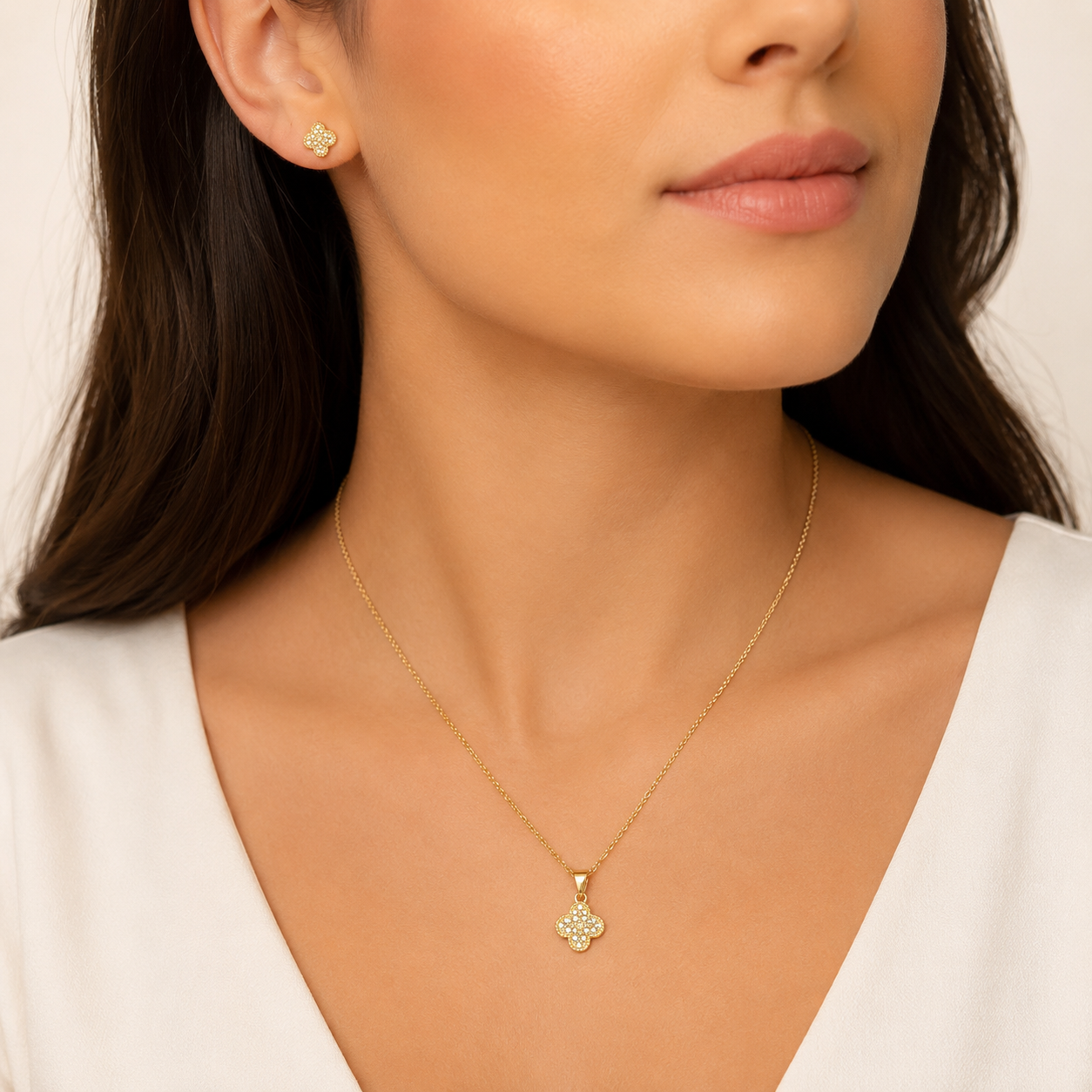 Luna Clover Pendant Set
