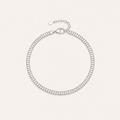 Silver Baguette Tennis Bracelet – Elegant Sparkle Design