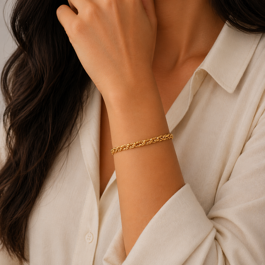 Gold Rope Chain Bracelet