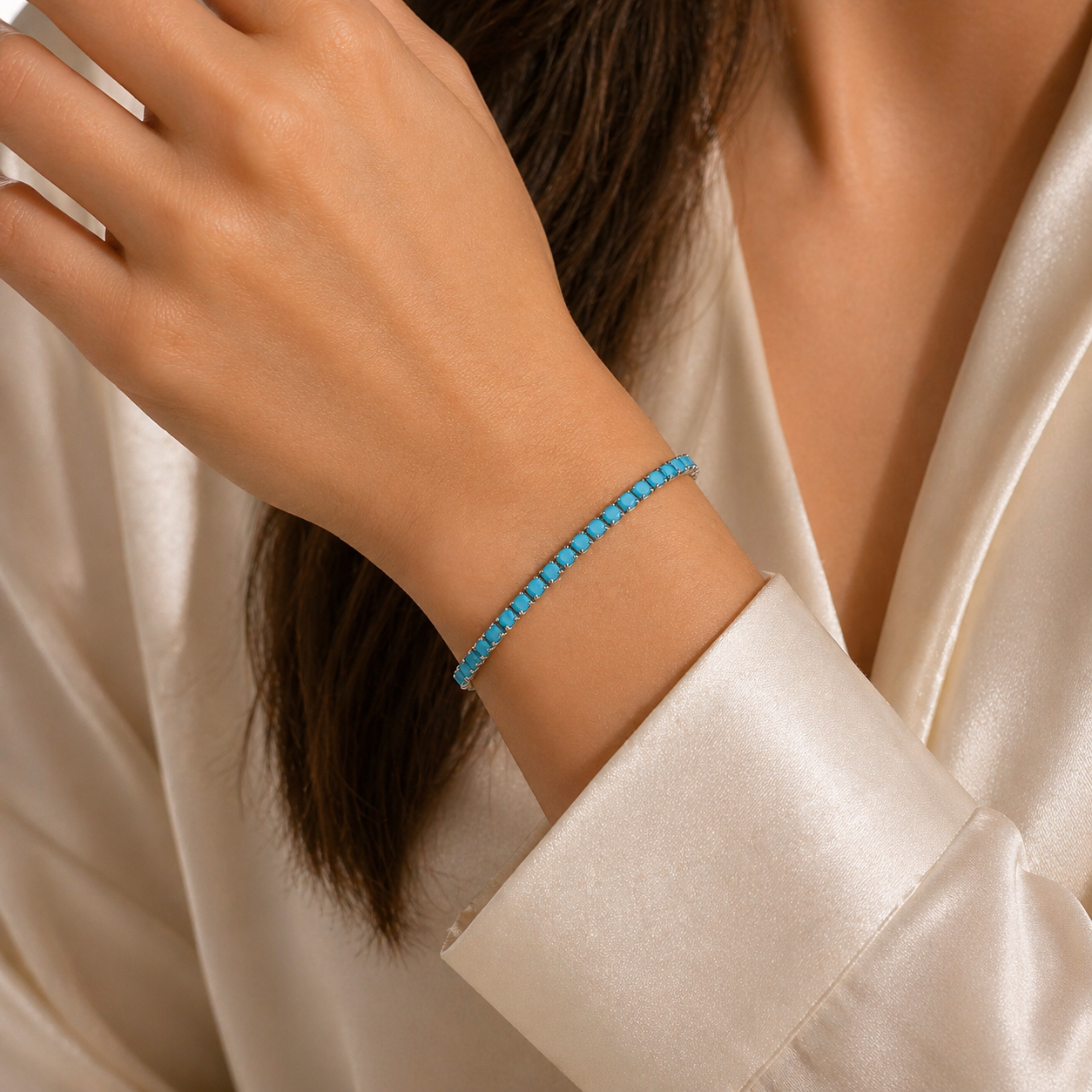 Turquoise Tennis Bracelet – Minimal Chic Design