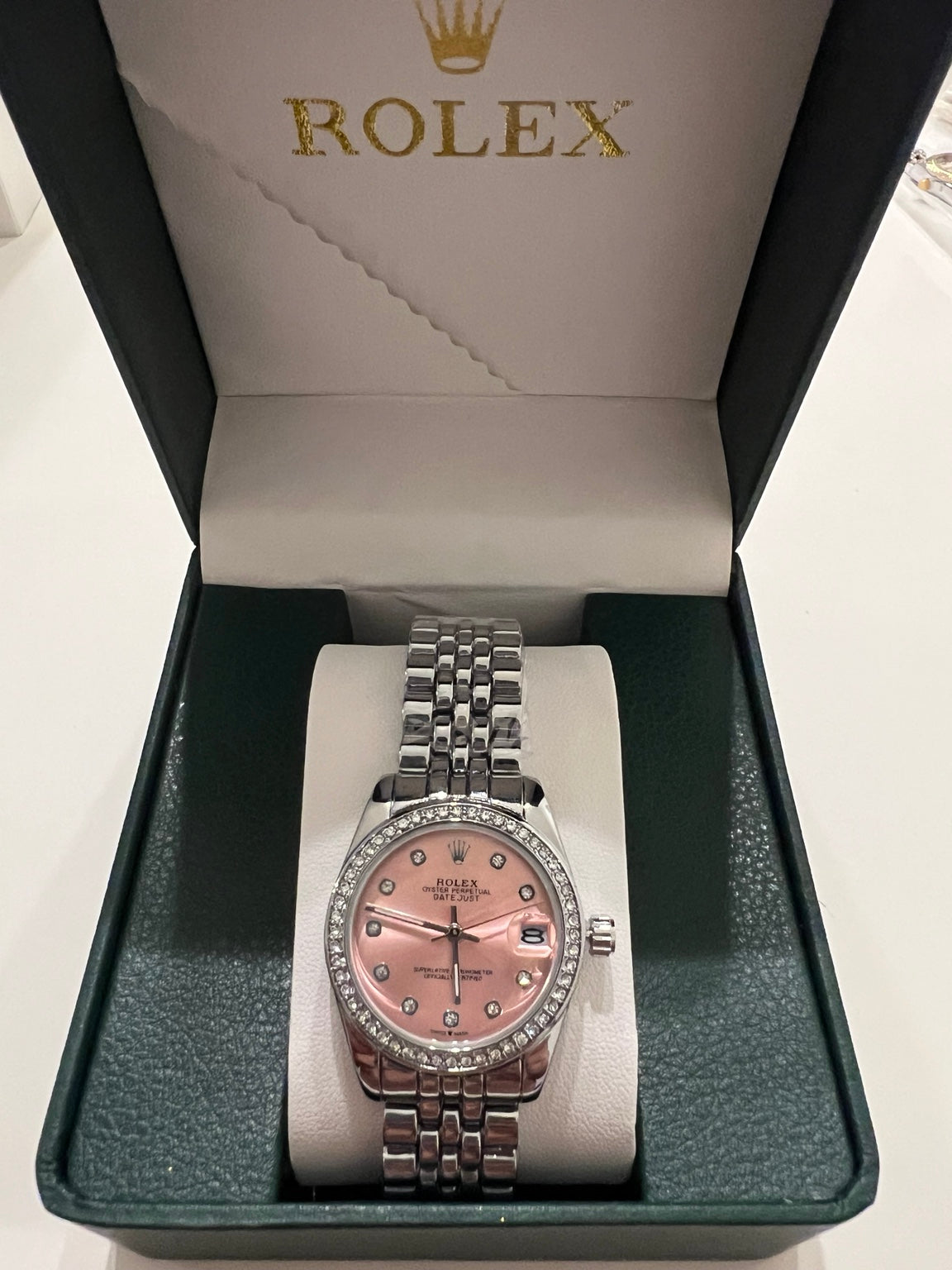 Rolex Lady-Datejust Silver Watch – Pink Diamond Dial