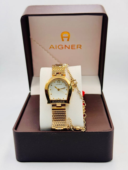 Aigner Gold Mesh Watch
