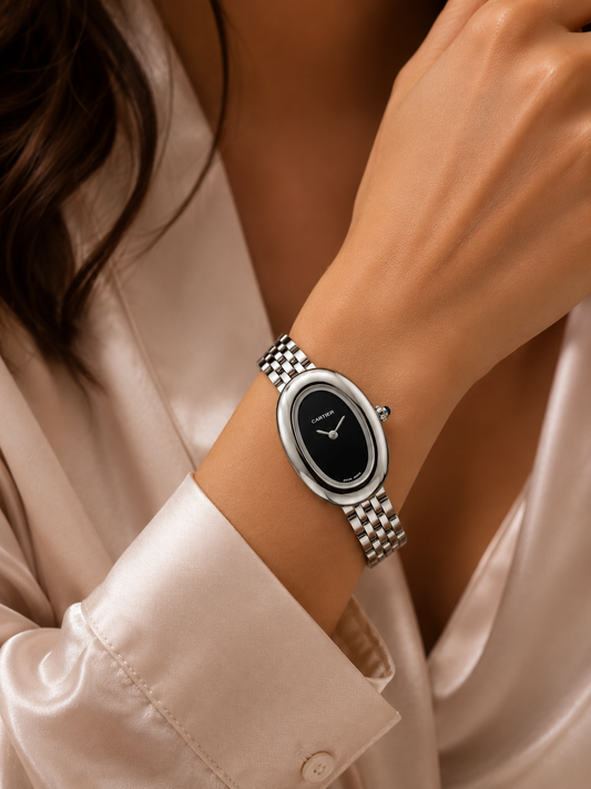 Cartier Oval Silver Watch