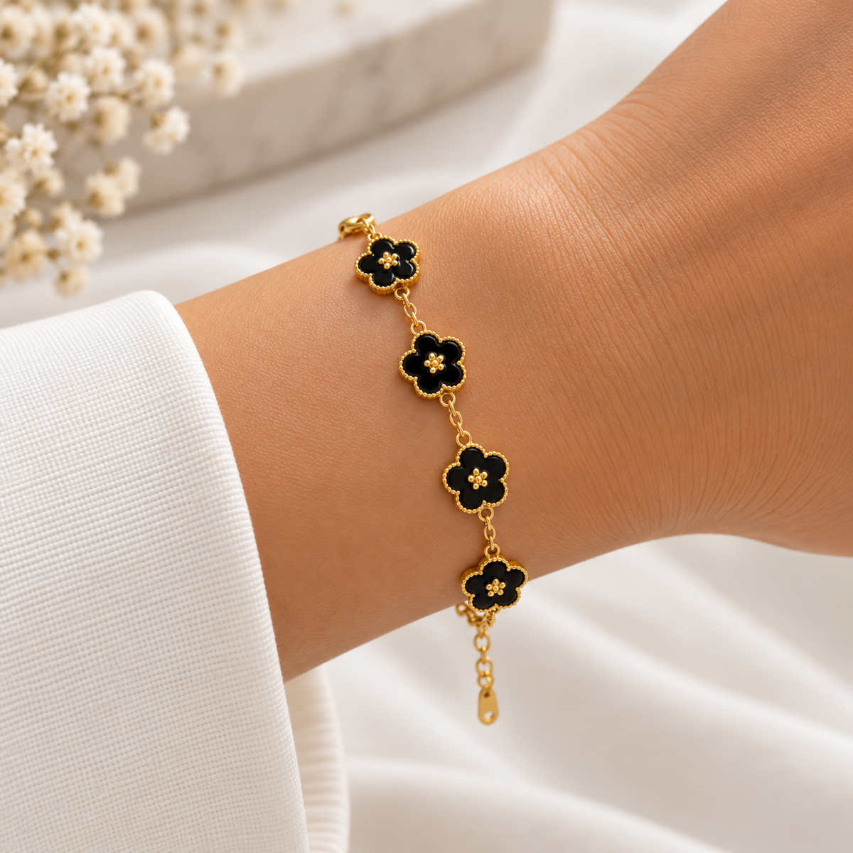 Black Clover Charm Bracelet
