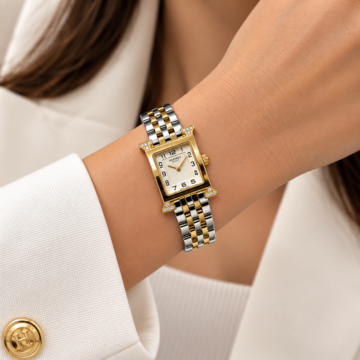 Hermès Two-Tone Classic Watch