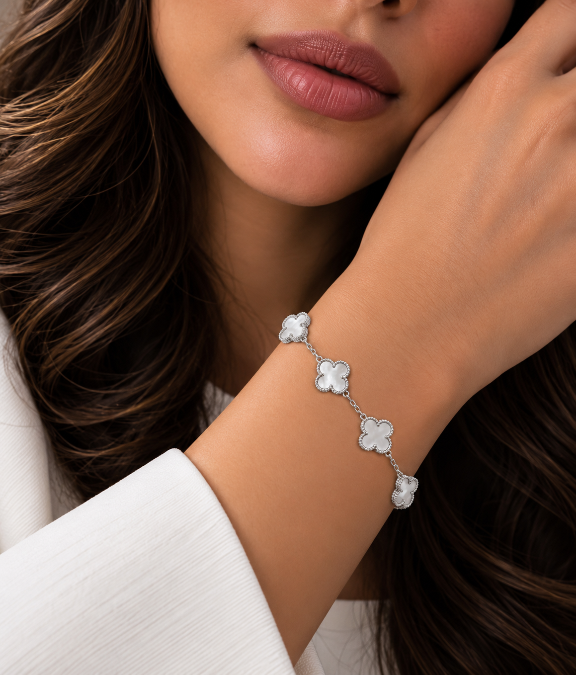 Silver Clover Bracelet