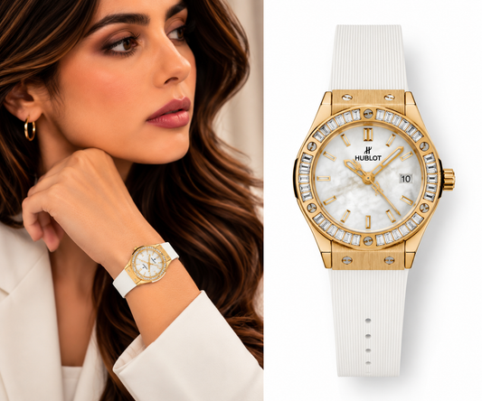 Hublot Gold & White Watch