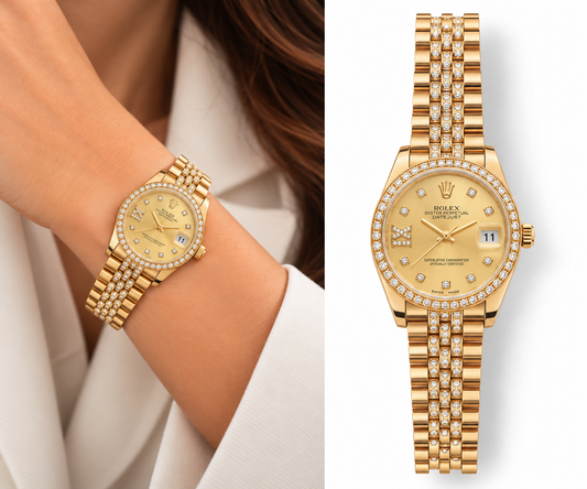 Rolex Gold Champagne Dial Watch