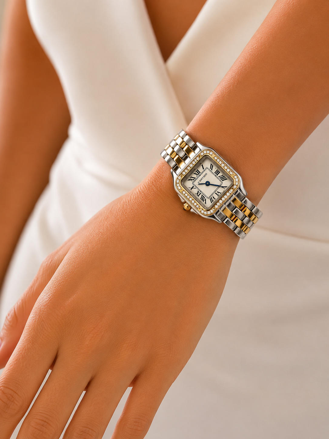 Cartier Panthère-Inspired Two-Tone Watch