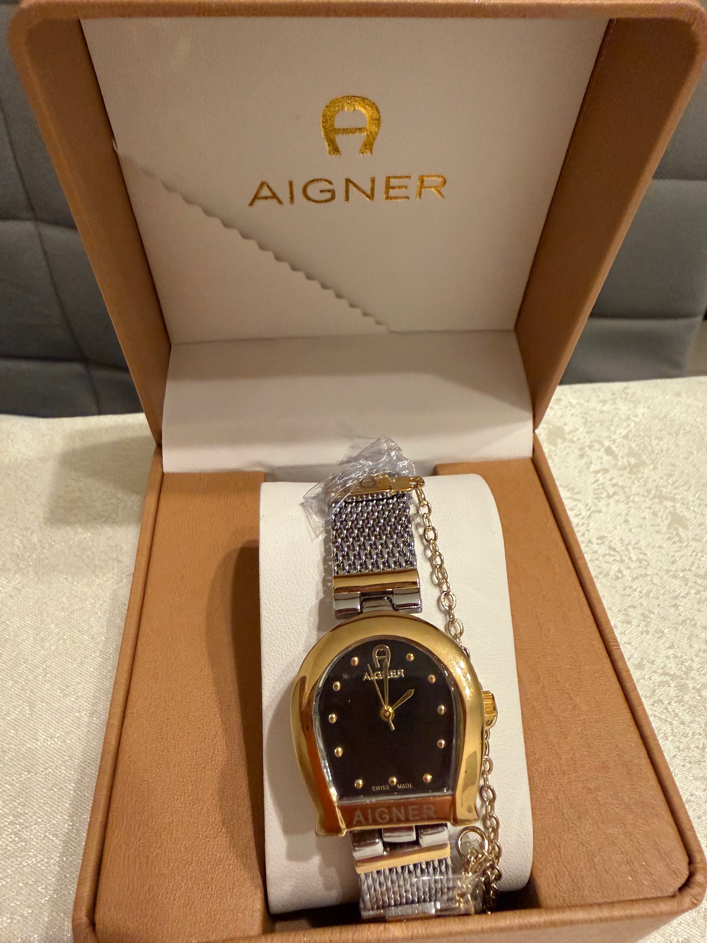 Aigner Two-Tone Black Dial Women’s Watch