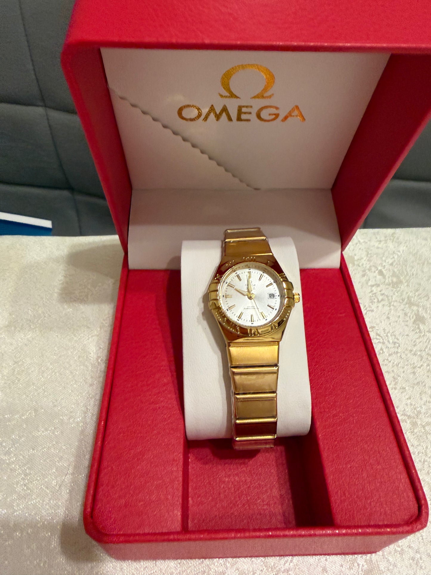 Omega Constellation Gold & White Dial Women’s Watch