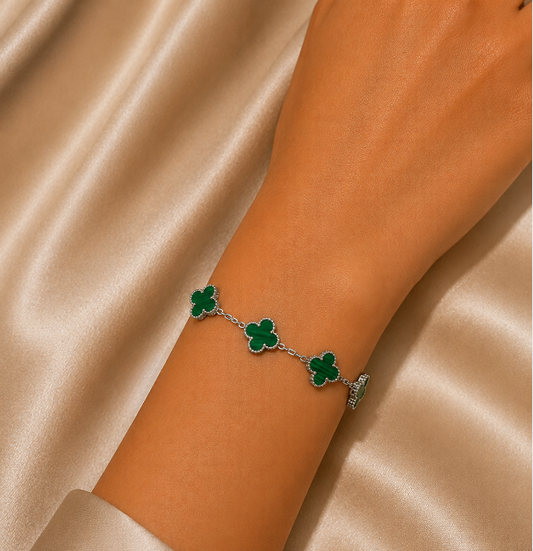 Emerald Clover Bracelet
