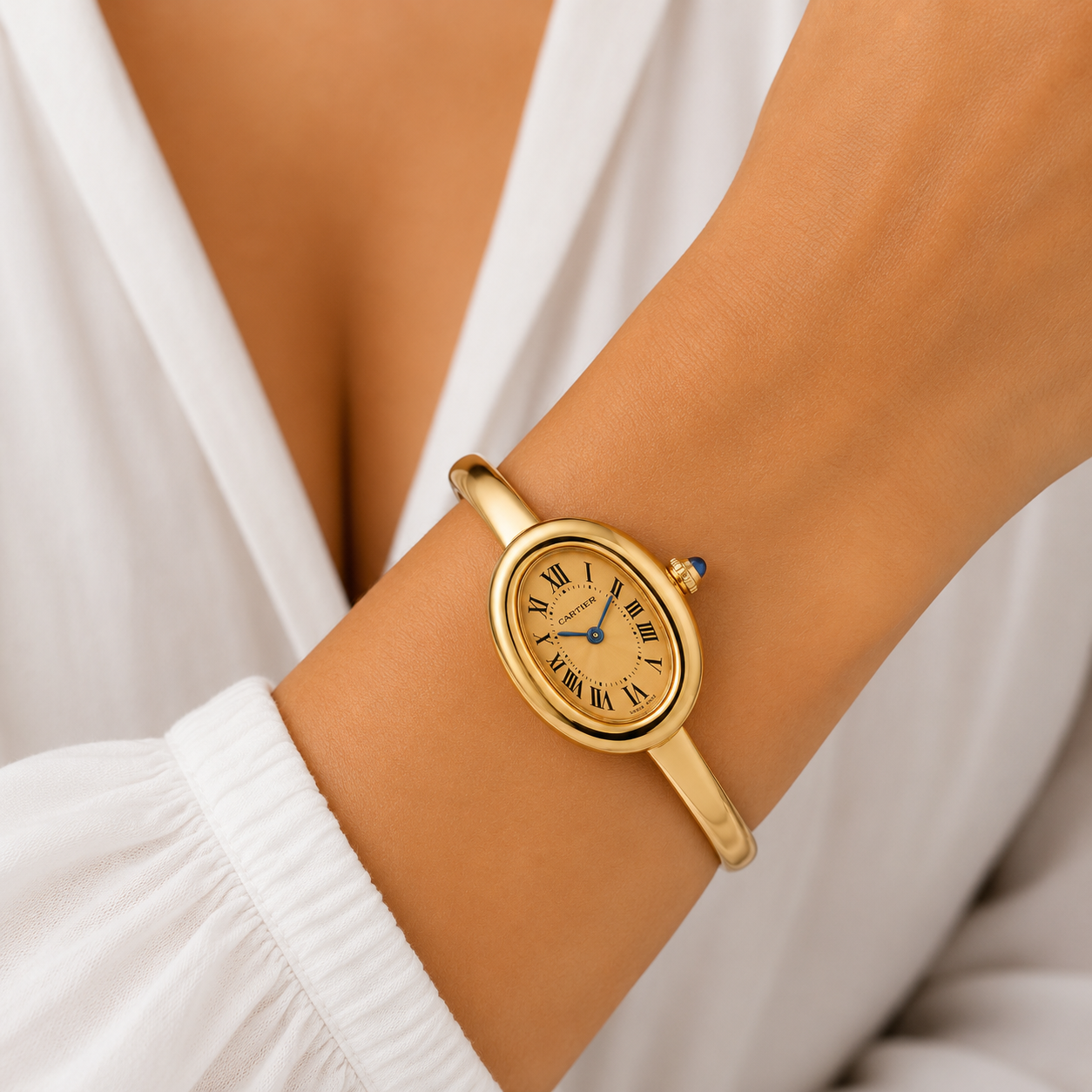 Cartier Baignoire Gold Bangle Watch
