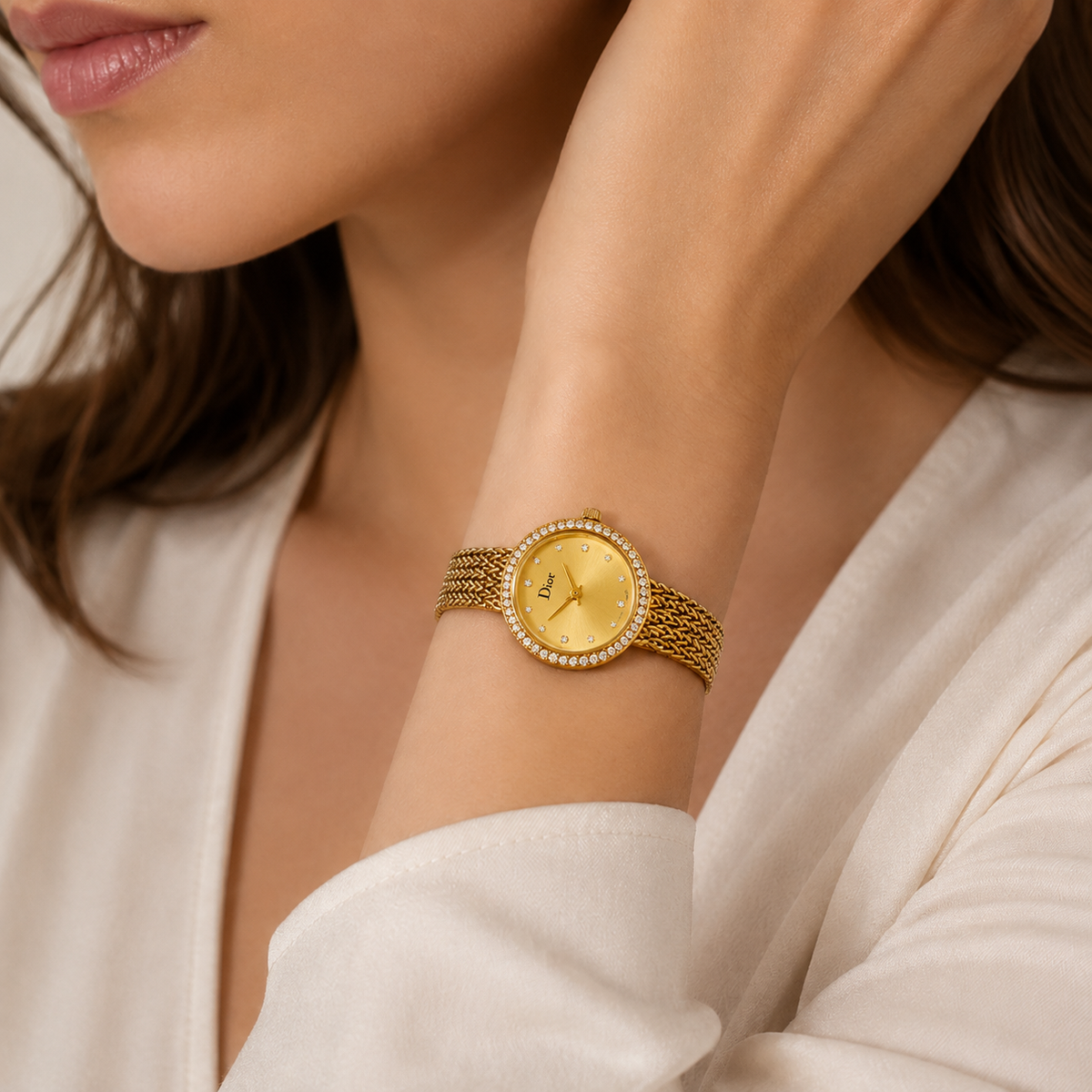 Dior Women's Gold Mesh Watch