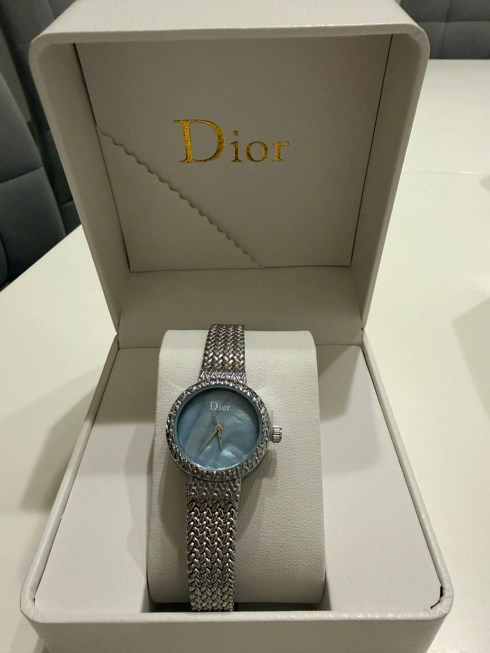 Dior La D de Dior Silver Diamond Watch