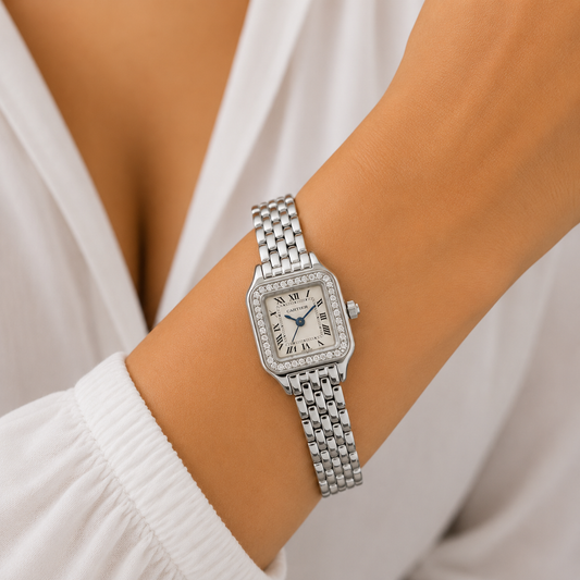 Cartier Santos Diamond Bezel Watch