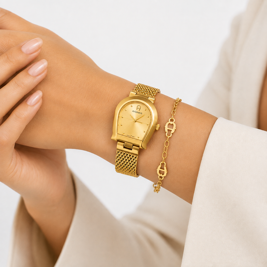 Aigner Gold Mesh Watch