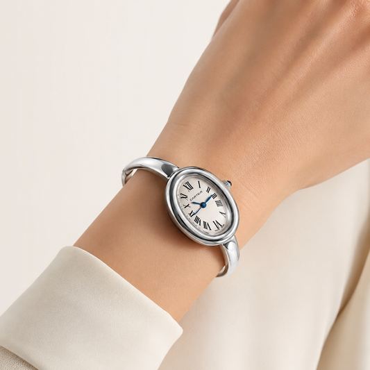 Cartier Baignoire Silver Bangle Watch